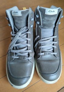 中古　26cm Clarks MID クラークス　軽量　レザーシューズ 薄茶