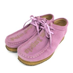 良好◆Clarks クラークス クラークス×パームエンジェルス ワラビーシューズ US8◆ ピンク スエード メンズ 靴 シューズ shoes