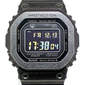 極美品 G-SHOCK GMW-B5000V-1 フルメタル エイジド加工 電波ソーラー Bluetooth搭載 LEDバックライト ブラックIP 【ITRDX6LAJOFP】