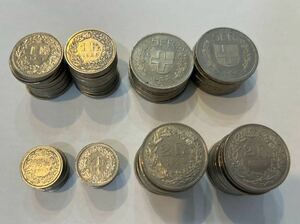 【スイスフラン】　計159.5フラン　外国コイン　おまとめ　古銭　貨幣