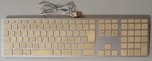 4772 変色 ジャンク Apple純正 USB日本語キーボード テンキー付き アルミニウム A1243