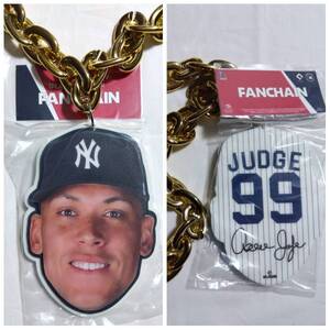 【意大利屋】アーロン・ジャッジ JUDGE 特大ネックレス ゴールド ニューヨーク・ヤンキース MLBPA公式 フェイスチェーン ホームラン MVP