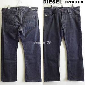 即決★ 送料無★ ディーゼル　TROULEG　W90cm　ブーツカットデニム　ストレッチ　ブラック　イタリア製　Sz.33　Diesel　I222