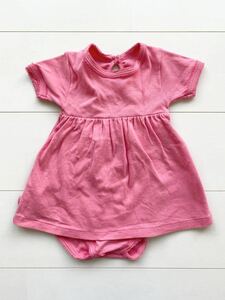 美品　ベビー服　半袖ロンパース　ピンク　12m PETIT BATEAU プチバトー