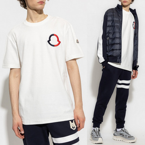 送料無料 202 MONCLER モンクレール 8C00003 899VV ホワイト Tシャツ カットソー 半袖 size XL