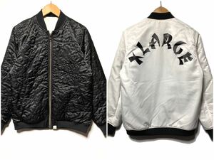 【送料無料】XLARGE/エクストララージ/REVERSIBLE QUILTED JACKET/リバーシブルジャケット/中綿/Sサイズ/ブラック×ホワイト/即決