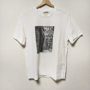 ジルサンダー JILSANDER 半袖Tシャツ サイズXS JSYM707U03 - 白×ダークグレー フォトプリント トップス