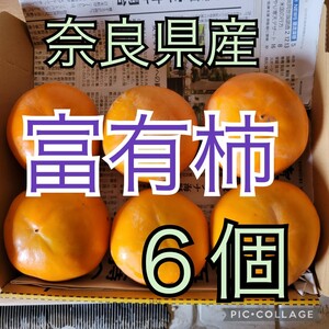 【送料無料】お試しに！富有柿6個　奈良県五條市産　甘柿　柿　格外品　ご自宅用　柿農家直送　キズあり　Lサイズ以上【8】