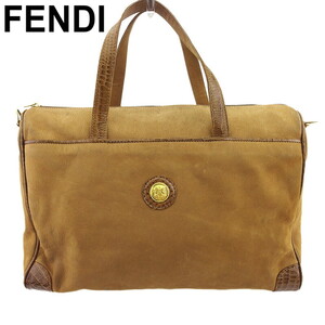 フェンディ ハンドバッグ ボストン バッグ レディース メンズ コインモチーフ クロコ調コンビ FENDI 中古