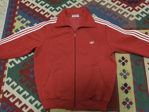 80s adidas vintage トラックジャケット　ビッグサイズ　O表記　ジャージ　ビンテージ　ヴィンテージ　デサント製　トレフォイル