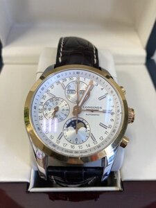 キングラム[18]不動 LONGINES ロンジン コンクエストクラッシック ムーンフェイズ 自動巻き ジャンク品 @A002