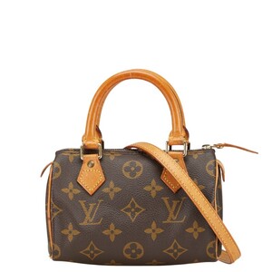 ルイ ヴィトン モノグラム ミニ スピーディ ハンドバック ショルダーバッグ 2WAY M41534 ブラウン PVC レザー LOUIS VUITTON 【中古】