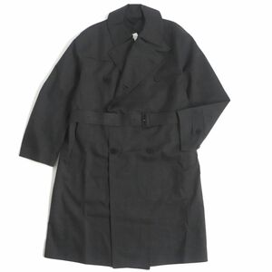 未使用品▼定価61600円 DESCENTE デサントポーズ DLMMJC37 ウールミックス シームテープ トレンチコート グレー L メンズ 正規品 タグ付き