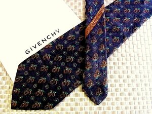 ♪34963C♪良品【花 葉っぱ 植物 柄】ジバンシィ【GIVENCHY】ネクタイ