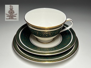 【瑞】ロイヤルドルトン ROYAL DOULTON　VANBOROUGH　カップ＆ソーサー＋ケーキ皿