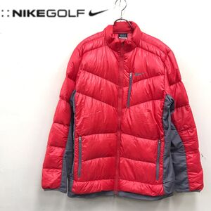 1I3966-R-N◆NIKE GOLF ナイキゴルフ ジップアップダウンジャケット◆サイズXXL メンズ 紳士 アウター ウェア 秋冬 レッド 赤 ダウン90%