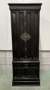 【直接引取（東大阪）・自社配達限定】 黒檀 仏壇 創価学会 幅54cm×奥行51cm×高さ142cm