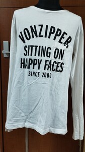 ボンジッパー　長袖Tシャツ　サイズL