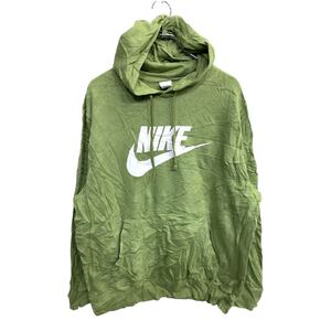 NIKE ロゴ スウェット パーカー Lサイズ ナイキ プリント グリーン 古着卸 アメリカ仕入 t2411-4168