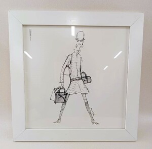 Y★ 希少 COACH コーチ 絵画 人物画 女性 ファッション アート ポスター 装飾 販促物 ノベルティ グッズ