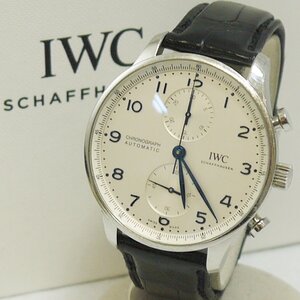 ★USED品・訳有り IWC SCHAFFHAUSEN【IW371605 ポルトギーゼ クロノグラフ 自動巻 メンズ 白文字盤】現状稼働品