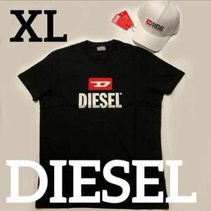 DIESEL ディーゼル Tシャツ T-DIEGO NEW D LOGO ブラック 黒 XLサイズ A09750 RPATI 900