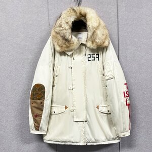 新品未使用 参考定価40万 VISVIM ビズビム 19AW VALDEZ COAT COLLAGE IVORY 泥染加工 天然染料 防寒 ジャケット 0119205013006 サイズ4