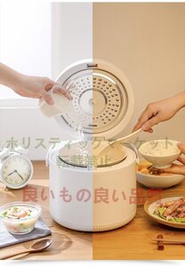 高品質★推薦★最新新入荷小家電低糖質米スープ分離炊飯器2Lステンレス双胆炊飯器べたつかない釜 B315