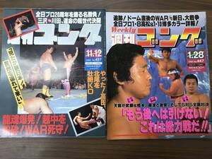 プロレス 週刊ゴング まとめて ２冊 ＷＡＲ　越中　三沢　川田　天龍　武藤　橋本 他