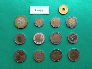 外国コイン　各国コイン　(Rー４８１)　バイメタル硬貨　おまとめ　１２枚　