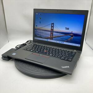 【良品】Lenovo ThinkPad T460 20FMS0QM00 CPU Core i5-6300U RAM8GB SSD256GB 14型 カメラ Windows11 Office付 中古 PC ノートパソコン