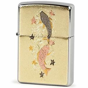 ZIPPO ジッポ― オイルライター ジッポ zp 電鋳板 夫婦昇り鯉