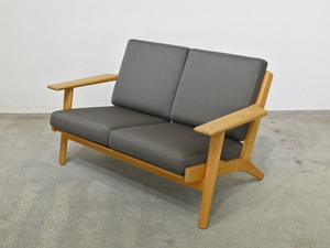 Hans J. Wegner “GE290” デンマーク Getama社正規品 ビーチ材 2人掛けソファ 115万 ウェグナー/2P 北欧 モーエンセン フィンユール