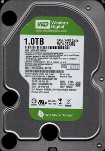 WesternDigital WD10EARS-00Y5B1 1.0TB SATA 5400rpm 2060-701640-007 REV A