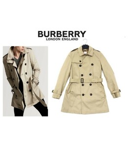 28万新品◆48=M◆バーバリージャパン◆BURBERRY 肩章付き正統派コットントレンチコート『Britton』ベージュ 1円