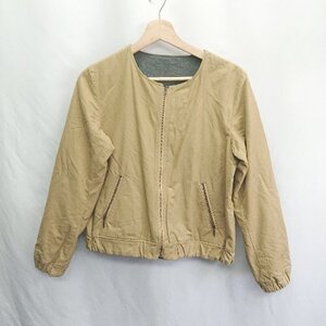 ◇ ⊇ BEAMS LIGHTS ビームス ライツ 綿混合 リバーシブル 長袖 ブルゾン サイズ40 グレー キャメル レディース E