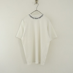 アクネ ACNE STUDIOS *ロゴモックネック半袖Ｔシャツ*XSカットソー白ホワイトプルオーバー(33-2403-480)【80D42】