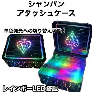 【新品】シャンパン ケース LED ディスプレイ アルマンド アタッシュケース ホスト キャバクラ クラブ ラウンジ クリア ブラック ライン