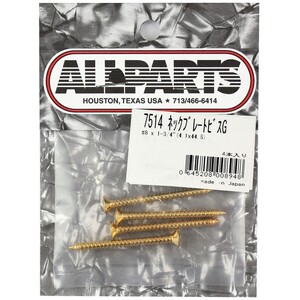 オールパーツ ALLPARTS SCREWS 7514 Pack of 4 Gold Neckplate Screws ネックジョイントビス