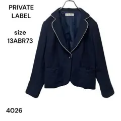 PRIVATE LABEL　ジャケット　アウター　ネイビー　13号　上着　羽織