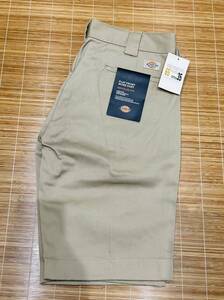 値下げ 新品 ディッキーズ Dickies ワークパンツ ショートパンツ 色ベージュ サイズ34インチ