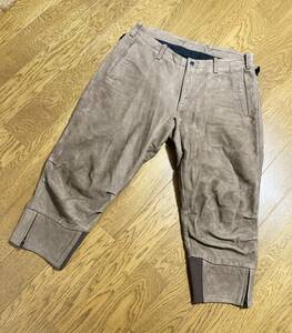 [MOUNTAIN RESEARCH] 2012年 1079 Woodsman Breeches クロップド ジョッパーズ ヌバックレザーパンツ XL 牛革 ブラウン マウンテンリサーチ