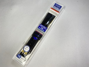 R0231AL SEIKO セイコー 18mm 純正革ベルト 牛革ガラス仕上げ ブラック ネコポス送料無料