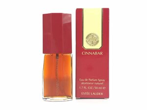 希少　満量　エスティローダー　ESTEE LAUDER　CINNABAR　シナバー　オードパルファム　スプレー　50ml　YK-4669