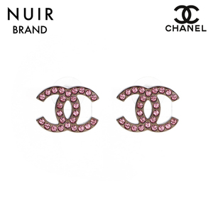 シャネル CHANEL ピアス ピンク シルバー