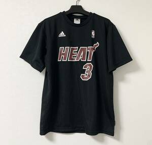 NBA adidas アディダス MIAMI HEAT マイアミヒート WADE ドウェインウェイド トレーニングウェア ユニフォーム Tシャツ S