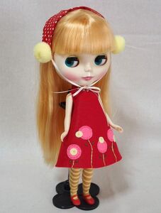 Doll Dressing♪ハンドメイド ブライス/ペッパーちゃんお洋服セット人形/アウトフィット衣装/ドレス/ワンピース/ドール服/レトロ/刺繍/靴下