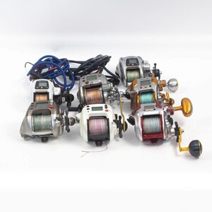 【ジャンク】電動リールまとめ SHIMANO シマノ 3000XH 3000R 他 釣具 電動 リール ケーブル 動作未確認 9点セット #18943