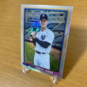 アーロン ジャッジ Refractor 2021 Bowman Chrome Aaron Judge Topps クローム リフラクター インサート Yankees ヤンキース MLB #91b-aj