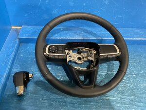 ダイハツ タフト LA900S ハンドル ステアリング レザー革 スイッチ付き シフトノブ（A5-201 126316）